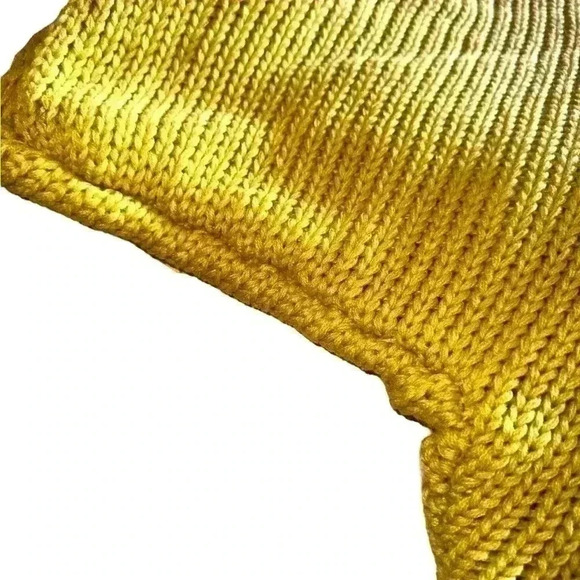 OneSize hooded sweater shrug.Citron chartreuse color. Cocoon style sleeves NWOT. - Picture 4 of 7